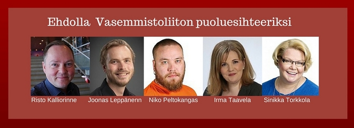 Ehdolla Vasemmistoliiton puoluesihteeriksi