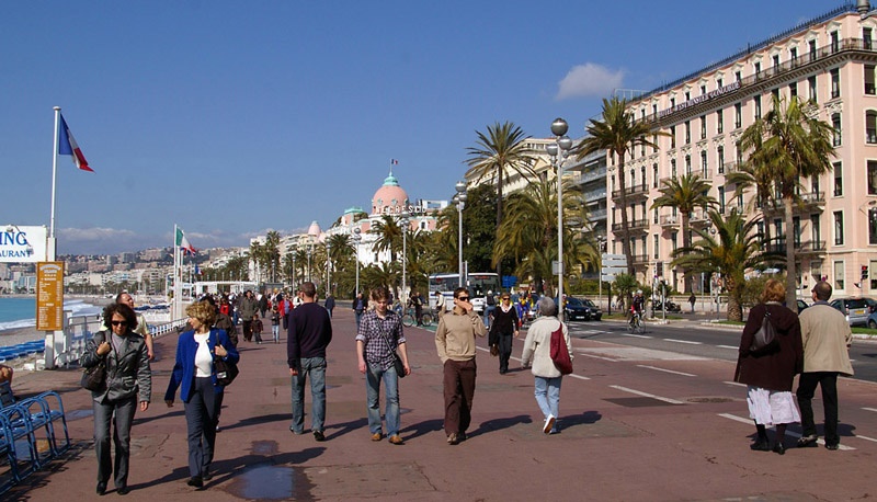 Nizzan Promenade des Anglais. Kuva: Jorma Mäntylä.