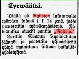 Kansan Lehden uutine 17.10.1906
